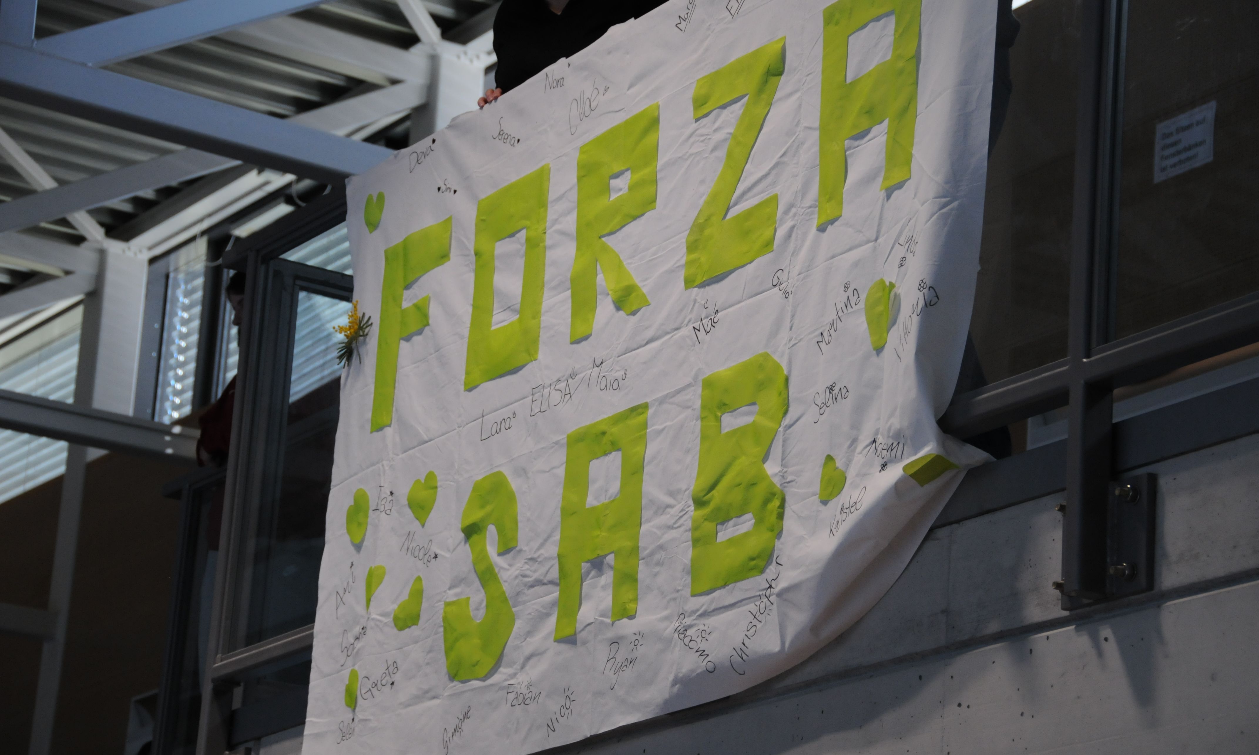 Striscione forza SAB